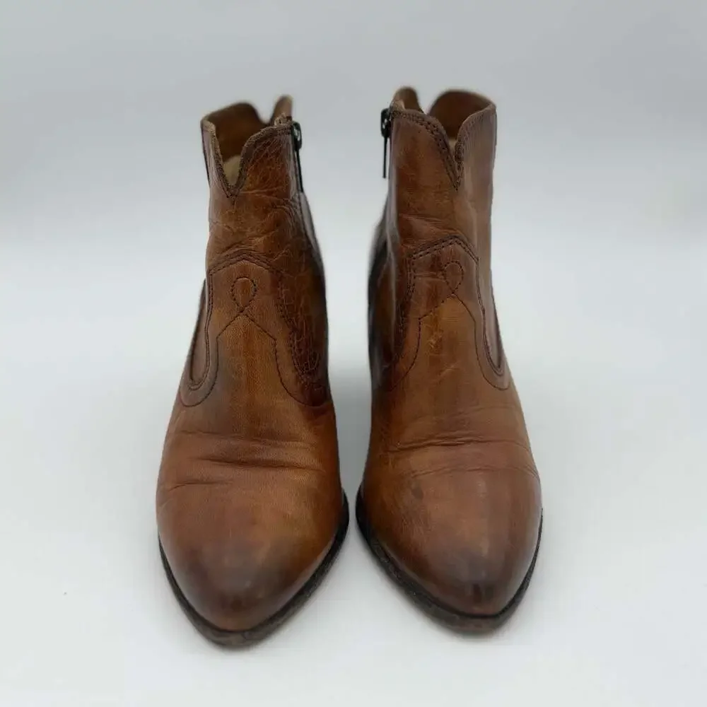 Frye Renee Seam Short Leather Ankle Boots